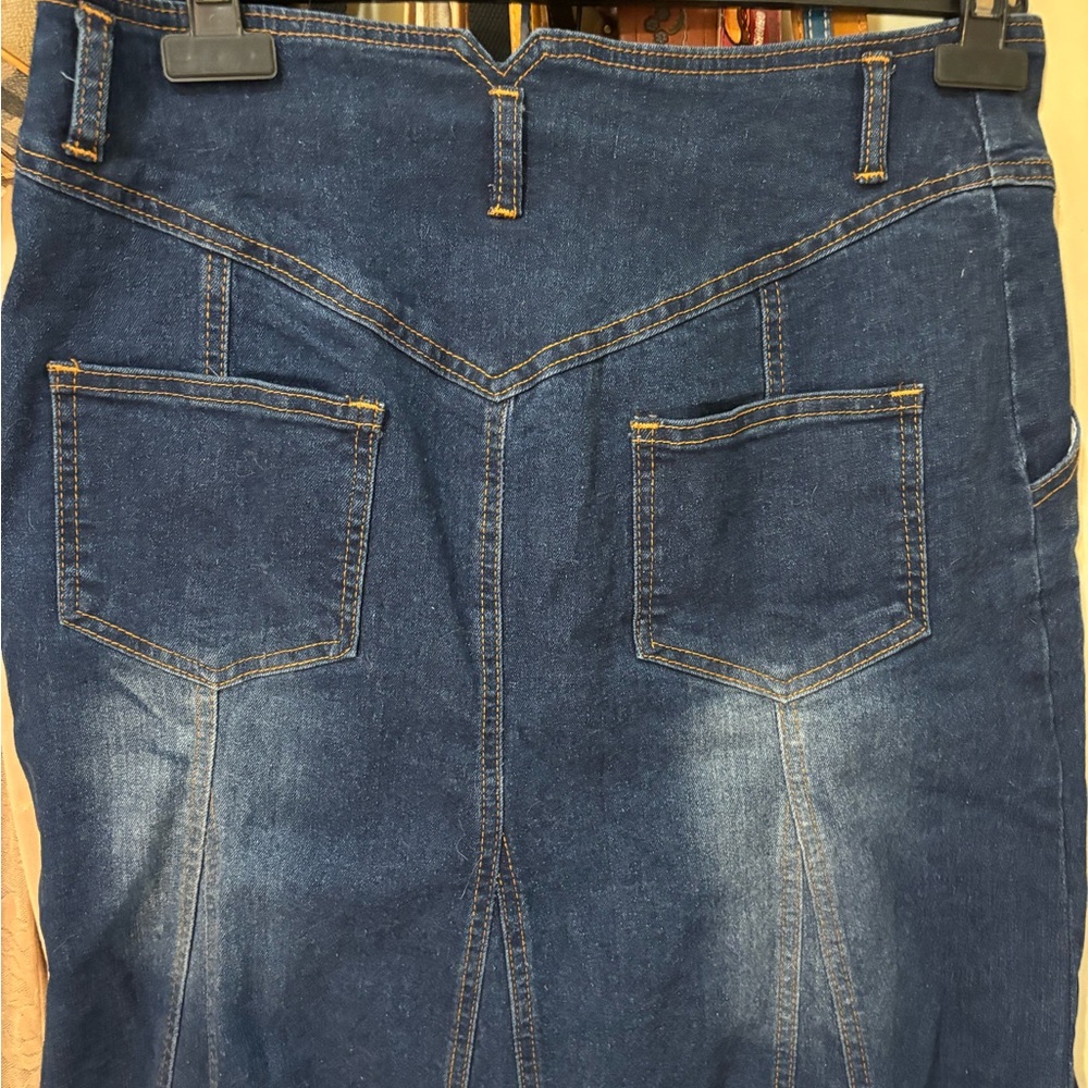 Denim skirt high waist